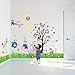 Produktbild Walplus Wand Sticker Happy Tiere eule-baum KUNST Aufkleber Vinyl Wohndeko DIY Wohnzimmer Schlafzimmer Büro Dekor Tapete Kinderzimmer Geschenk, Mehrfarbig