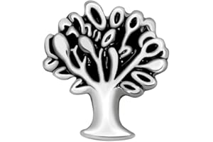 Quiges Charm de Mémoire Flottante Plaqué Argent Arbre de Vie pour Les Médaillons Mémoire Personnalisés