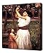 Produktbild John William Waterhouse – Gathering Almond Blossoms Jw – Art Reproduktion auf Leinwand – Eine hohe Qualität Leinwand Kunstdruck