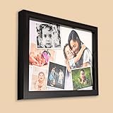 AJANTA ROYAL Synthetic Wood Personalized Photo Collage Frame ( 8x12-inch, Black)