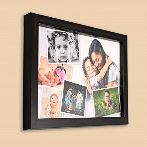 AJANTA ROYAL Synthetic Wood Personalized Photo Collage Frame ( 8x12-inch, Black)