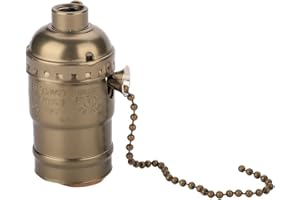 SAMFOX Portalampada, Portalampada Sam27 E27 Vintage Con Portalampada A Catenella(Bronzo)