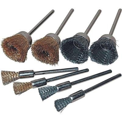 Preisvergleich Produktbild Toolcraft 8TLG. STAHL / MESSING BÜRSTEN SET KONISCH