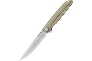 Harnds Assassin Outdoor Folding Knife Sandvik 14C28N Camping Hunting Knife with G10 Handle Satin Blade Finish Folding Knife (Ciepły piasek i satyna/Warmer Sand+Satin)