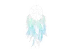 FYting atrapasueños infantil niña atrapasueños pared atrapasueños para dormitorio, Adornos decorativos para colgar con forma de corazón hueco, atrapasueños para mujer, boda, artesanía, regalo-Azul