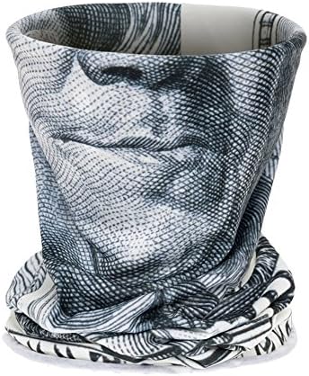 Chill Skill 3D Full Print Face Mask Bandana Polyester Multi Scarf Warmer for Snowboard Skiing Motorcycle Biking (franklin face)