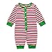Produktbild Familie Weihnachten Pyjama Set Green Striped Pyjamas Jumpsuit Bodysuit Sleepwear Homewear Kindabnutzung Set ABsoar Familienanzug Pyjamas