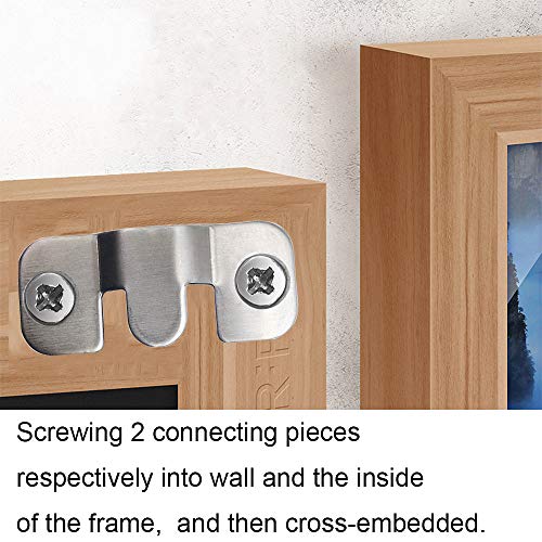 MZMing 10 Pares [Paquete de 20] Soporte Empotrado de Montaje Oculto