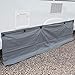 Produktbild 2,6m Bodenschürze Wohnwagenschürze Wohnmobilschürze Schürze Caravan Radkastenschürze Windschutz Vorzelt Wagenschürze Grau 260 cm breit Camping Zubehör Vorzeltteppich Keder oder Saugfunktion Limpet Kit