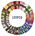 Produktbild Stickgarne Stickgarn Kreuzstich garne,150 stück Premium 8m 6-Fädig Stickgarn Embroidery Floss multifarben weicher Baumwolle perfekt für Friendship Bracelets Freundschaftsbänder Kit - DIKETE® 150 Farben