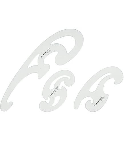 Squadra Da Disegno Rumold TZ - 32.5 Cm, Plastica Trasparente, Con Ghiglie, Scale Angolari E Manico Rimovibile - Foto 10