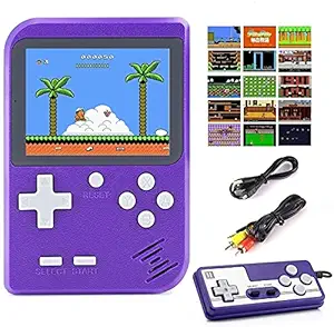 V88R 400 in 1 Handheld Game Console, Retro Mini Game Machine, Support Play on TV and Two Players, 800mAh Rechargeable Battery, Present for Kids and Adults