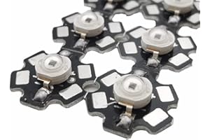 Vrabocry 10 chip LED ad alta potenza da 3 W a infrarossi (IR 850 nm/700 mA/DC 1,4 V – 1,8 V/3 Watt) SMD COB Light Emettitore Diodo Components Night Vision Beads con 20 mm PCB per CCTV fai da te