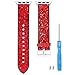 Produktbild Weihnachts Pailletten Lederband mit kleinem Schraubendreher, luxuriöses Ersatzarmband, funkelndes Armband, geeignet für Party, Dating, Freizeit Für Apple Watch Serie 1/2/3/4 42 / 44mm (rot)