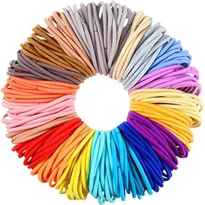 RosePetals ? Multicolour Hair Elastic Ponytail Holder Hair Rubber Bands for Girls and Women.(Pack of 100)