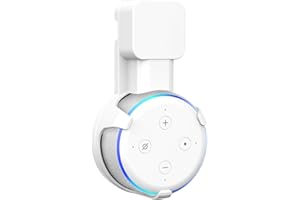 SPORTLINK Soporte Montaje en Pared para Dot (3.ª generación) Voice Assistants, Sin Cables o Tornillos Desordenados, Colgador Ahorro Espacio Enchufe en Cocina Baño y Dormitorio (Blanco)