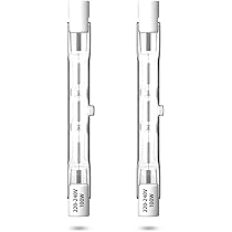 PARKPack de 6 ampoules halogènes R7s 78 mm 100 W 230 V, tube halogène à