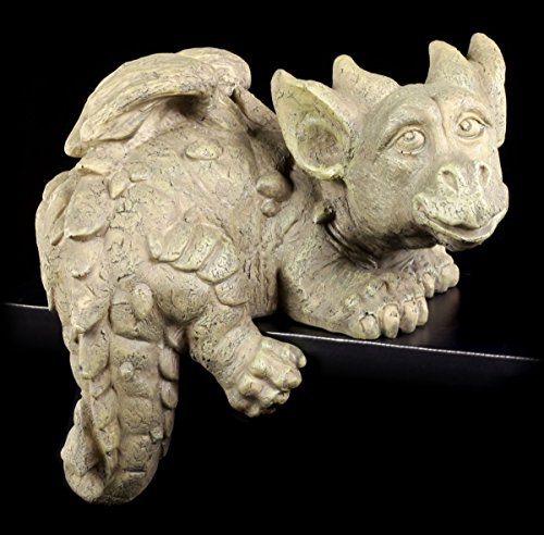 Niedlicher Gartendrache Kantenhocker - Drache Garten Figur