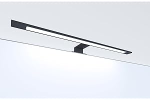 KALB MATERIAL FÜR MÖBEL luminaria para el baño led negro 600 mm lámpara para espejo luminaria para espejo luminaria de superficie, color de la luz: blanco Newtro