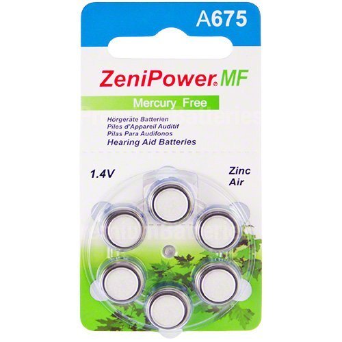 Preisvergleich Produktbild ZeniPower Hörgeräte Batterien Größe 675 60 Batterien