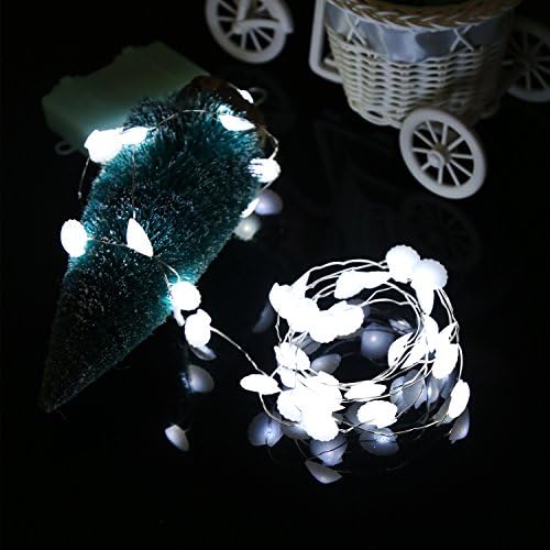 LED String Lights, ZISTE 40 LEDs Lights 10ft Decorative Lights For Seasonal Holiday, Christmas, Wedding, Parties,Shell Shape White