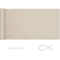 Sekey Balkon Sichtschutz Balkonabdeckung Balkonverkleidung blickdichte Wind- und UV-Schutz, 100% Privatsphäre, mit Ösen…