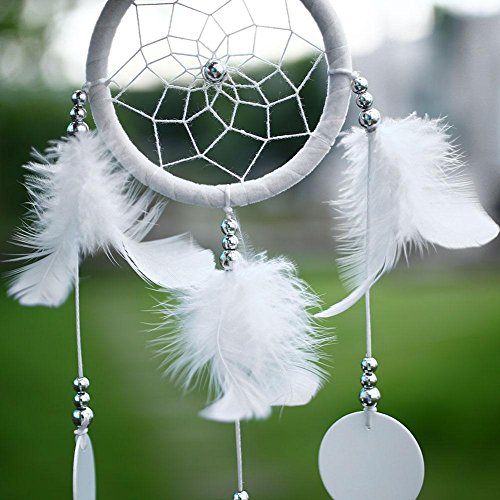 SOLEDI Dreamcatcher Traumfänger Glücksbringer aus der schönsten Geschichten in der amerikanischen indischen Mythologie Weiß - 5
