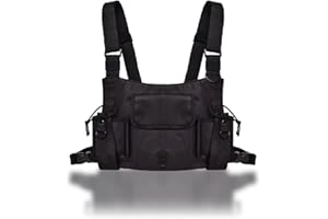 TIIYEE Sac de Plate-Forme de Harnais de Poitrine, étui de Poitrine de Radio PACHE WAKEE Tallie Parleur PROPORT ALIGNABLE STRAPLE Aliment(Grande Poche Noire)