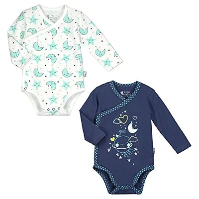 Petit Béguin Lot de 2 bodies manches longues bébé garçon Pyjama Party - Taille - 1 mois (56 cm)