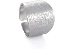 SIPURIS - Tobillo ajustable de acero inoxidable con sello de Salomón para hombre y mujer - Seals of the Seven Archanges