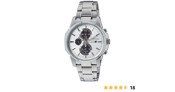 Seiko Orologio Cronografo Solare Uomo con Cinturino in Acciaio Inox SSC083P1  : Amazon.it: Orologi