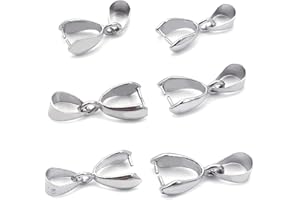 YDHfdc Kautionen Prise Clip Bail Verschluss Silber Anhängerschlaufe, für Schmuckherstellung oder Anhänger Machen