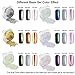 CINEEN 7 Colors Mirror Powder Set Nail Art Chrome Effect Nail Spell Mirror Metallic Nail Polish Effect Nail Art Additive Effect Pigment with dual head sponge eyeshadow applicators
