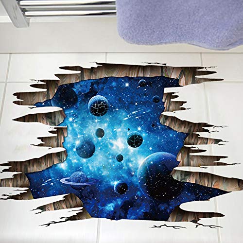 Preisvergleich Produktbild 3D Cosmic Space Galaxy Kinder Wandaufkleber Für Kinderzimmer Kindergarten Schlafzimmer Wohnkultur Dach Decke Wandtattoos Boden Kunstwand