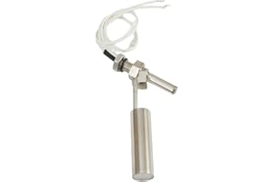 HEIBTENY Interruttore galleggiante in acciaio inox per torre dell'acqua, filettatura M10, 0-220 V, indicatore di livello per il rilevamento di liquidi del serbatoio