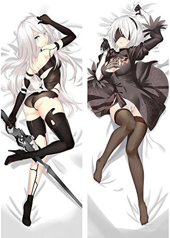 GB Arts Nier Automata A2 & 2B Peach Skin 150cm x 50cm Pillowcase