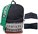 Produktbild Schwarze Bride Takata Rucksack JDM mit Green racing Kabelbaum als Riemen und ein schönes Grün gepolsterten Tasche Fach für Ihre 15-Zoll-Laptop plus schwarze Bride Bi-Fold Geldbörse(bride jdm takata backpack with bride wallet)