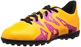  adidas X 15.4 TF J, Botas de fútbol Unisex niños, Naranja/Negro/Rosa (Dorsol/Negbas/Rosimp), 36 EU
