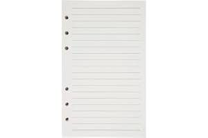 MALEDEN Linie Papier A6 6 Löcher Nachfüllpapier Leere Nachfüllseiten Refill Paper Ersatzblätter für Notizen DIY Bullet Journal Skizze Malerei, Insgesamt 200 Seiten