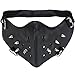 Produktbild Aieoe Punk Leder Maske mit Nieten Damen Herren Motorradfahrer Maske Schutzmaske Bühne Show Performance Maskenball Rock - Schwarz