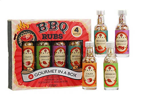 Modern Gourmet Foods, Set Rub BBQ Vintage, include 4 Rub Saporiti per Barbecue