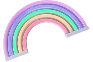 belupai - Luces LED de neón para decoración de habitación, luces de noche de neón LED alimentadas por batería y con iluminación de interior y lámparas de mesa para recámara