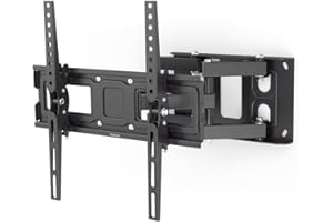 ‎HAMA Hama Uchwyt ścienny do telewizora (3 przeguby, 65",VESA 400x400, LCD/LED, do TV, na ścianie, obracany 160 stopni, pochyły, stalowy, maks. udźwig 40 kg, zawiasy ścienne) czarny