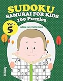  Sudoku Samurai For Kids 100 Puzzles Vol.5: Sudoku Easy Puzzle Books (Giant Book Of Sudoku, Band 1)