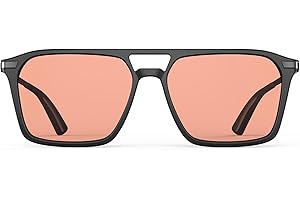 Goiteia FL-Rose Photochromic Migraine Glasses,Light Sensitivity Glasses for Fluorescent LED Glare,Photophobia,Computer Screen Glare,Dual AR Coatings-Spring Hinges for Better Comfor