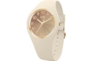 Ice-Watch, Ice Sunset Almond Cappuccino, Beige Damur Med Silikonarmband, 024985 (Small 37 Mm)