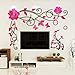 Produktbild Beilinheng Rose Vine Acryl 3D Wandaufkleber Wohnzimmer Hochzeitszimmer Wandmalerei Dekoration Tv Hintergrund DIY Art Wall Decor Wandkunst Aufkleber 72x49 inch