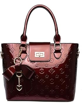 Oruil Mode-Handtasche mit Blumen-Design Handtasche Charme und Metall-Verschluss PU-Leder-Handtasche für Frauen