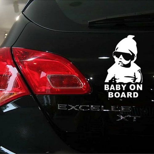 'Cool Hip Hop Baby On Board Sticker Size 20 cm x 12.5 cm