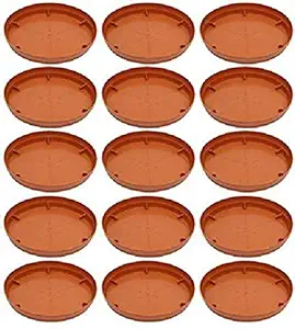 Plants Point Plastic Planter Tray, Brown, Standard, Set of 15